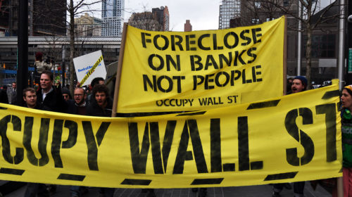 movimento Occupy Wall Street, protesta presso Bank of America del marzo 2012