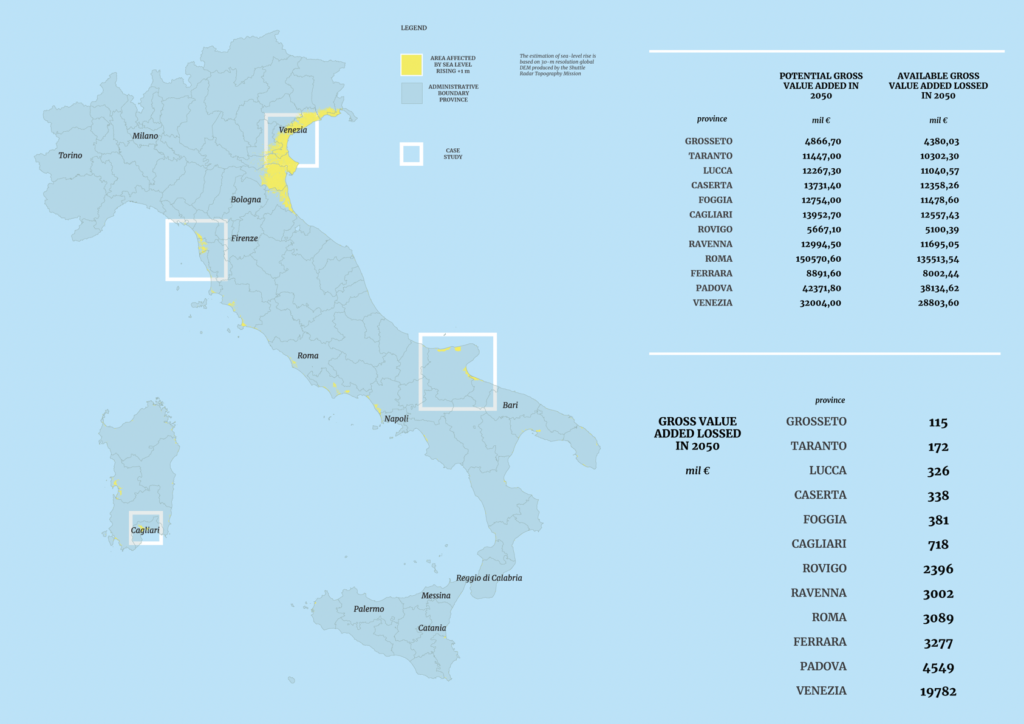 L'Italia sommersa per il climate change: quanta ricchezza perderebbe ogni provincia italiana (Alessandro Musetta - Està)