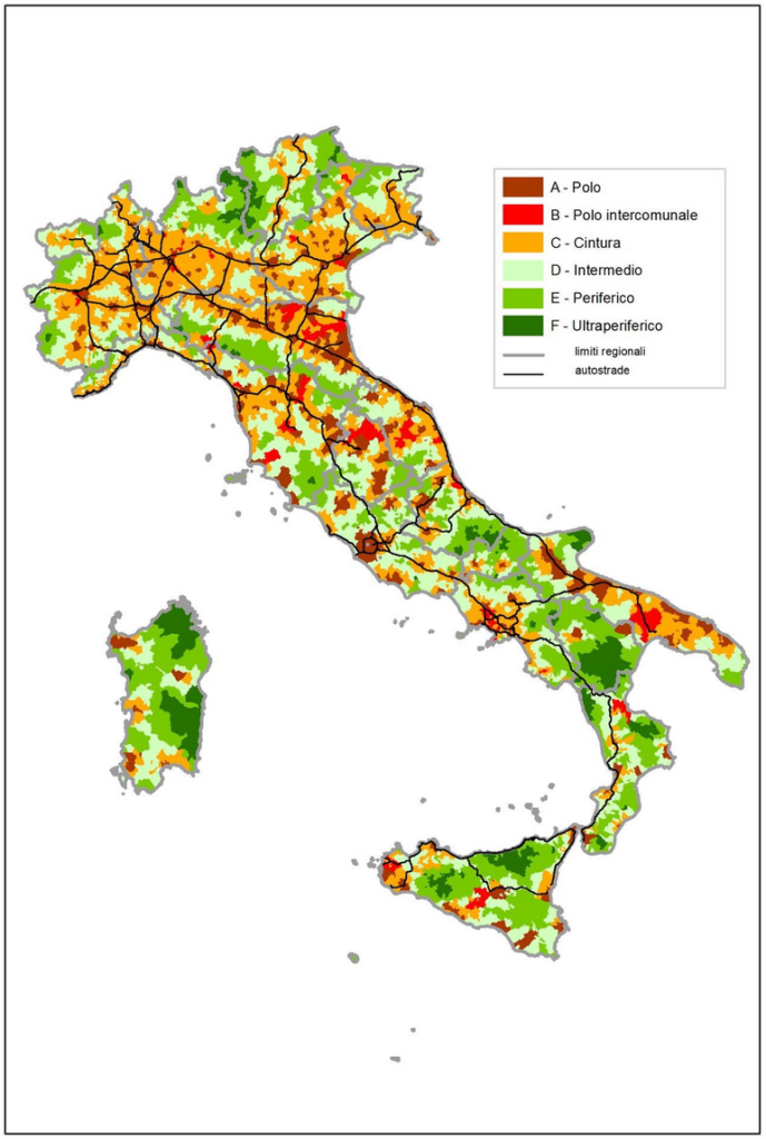 Italia aree periferiche, aree interne spopolamento