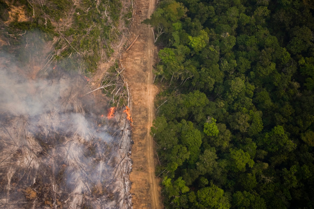 Amazzonia, aerea nella stagione degli incendi nel Mato Grosso, Brasile - 17 settembre 2007 - © Greenpeace / Daniel Beltrá
