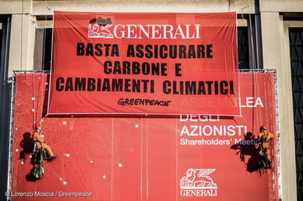 Protesta Greenpeace Generali - Lorenzo Moscia Greenpeace