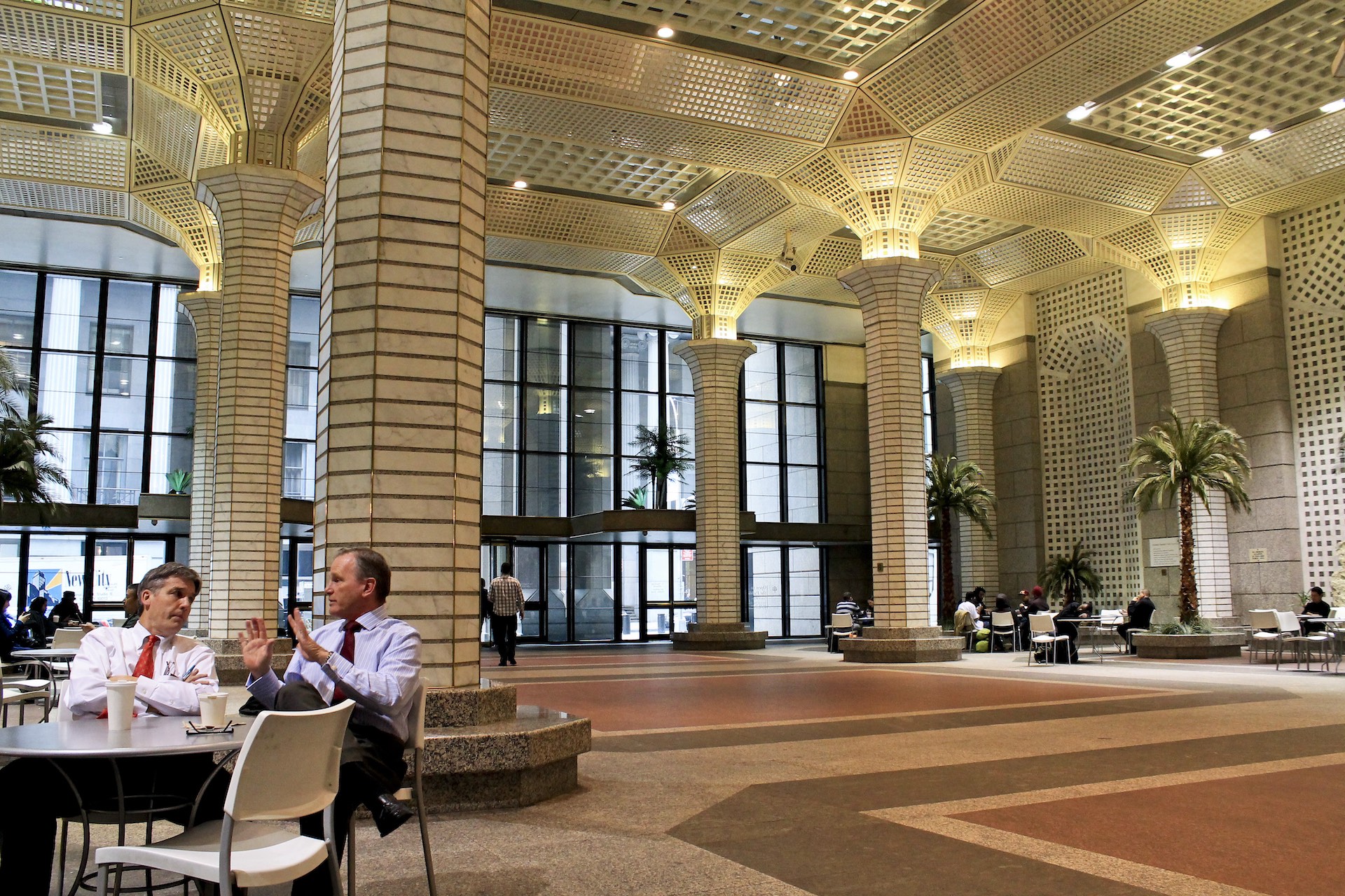 The Atrium, il 60 di Wall Street che da mesi ospita le riunioni dei gruppi di lavoro di OWS