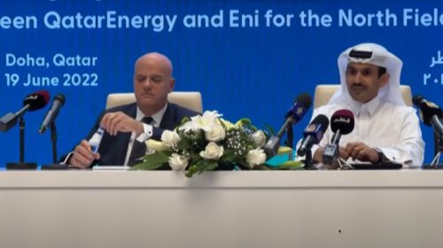 L'annuncio della partenership tra Eni e Qatar Energy per lo sfruttamento del giacimento di gas North Field East