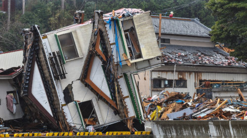 Un'immagine dei danni provocati in Giappone dallo tsunami del 2011