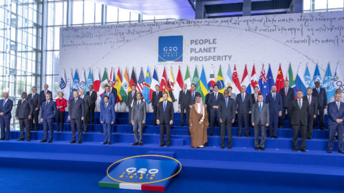 I governi del G20 riuniti a Roma nell'ottobre del 2021. Le nazioni più ricche sono le maggiori responsabili del riscaldamento climatico e delle sue conseguenze