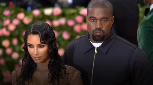 Kim Kardashian con il marito, il cantante Kanye West