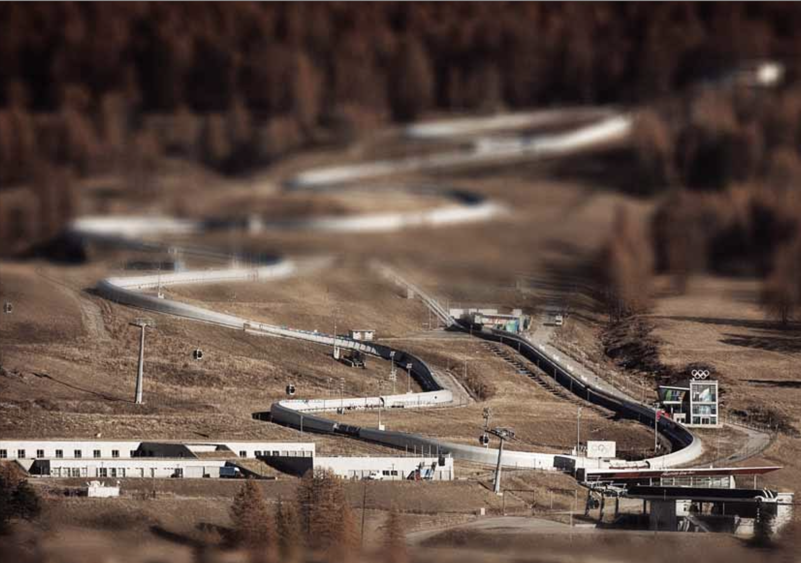 San Sicario, una panoramica della Pista da bob Torino 2006