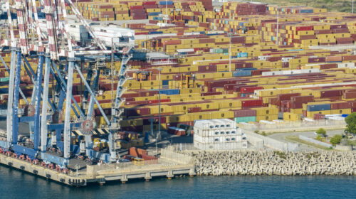 proteste nel porto di Gioia Tauro contro il transito in Italia di armi per Israele