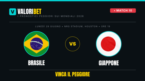brasile giappone valoribet pronostico risultato esatto