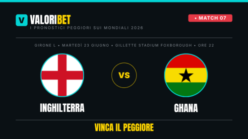 inghilterra ghana valoribet pronostico risultato esatto