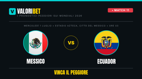 messico ecuador valoribet pronostico risultato esatto