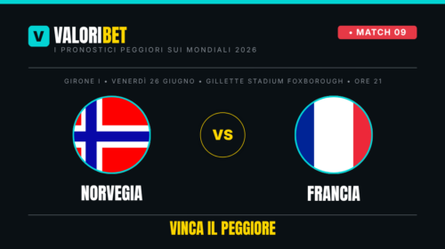 norvegia francia valoribet pronostico risultato esatto