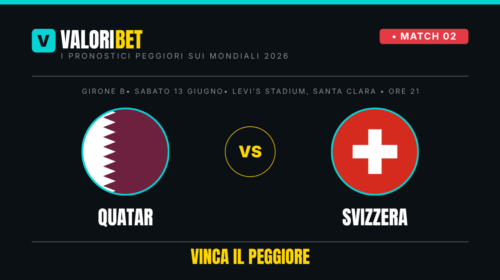 valoribet risultato esatto qatar svizzera
