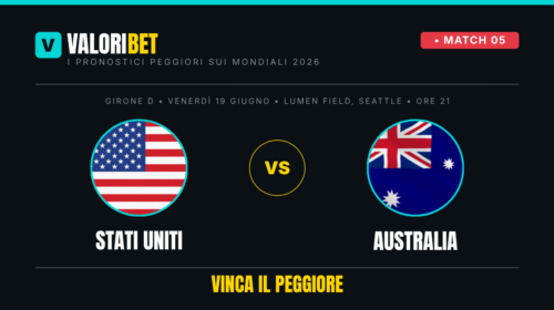 pronostico risultato esatto stati uniti australia