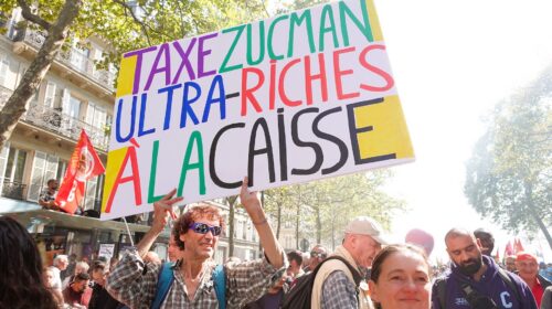 Manifestazione a Parigi contro l'austerità, tema tassazione grandi patrimoni