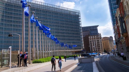 Sede della Commissione europea a Bruxelles, destinataria dell'appello contro le sanzioni Usa